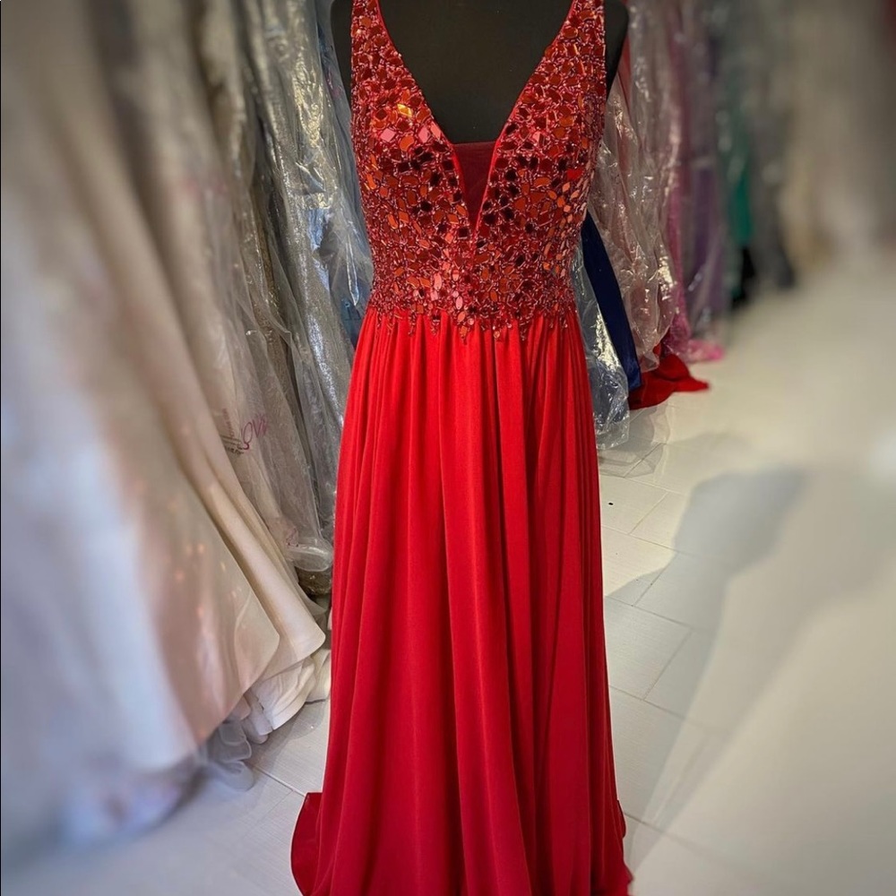 NWT Red mirrored gown